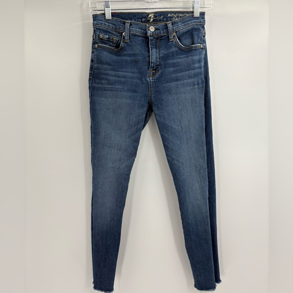 7 For All Mankind Women's Skinny Jeans - Dark Blue